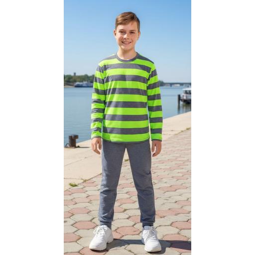 Комплект 2 части (б/д) райе в сиво и резеда