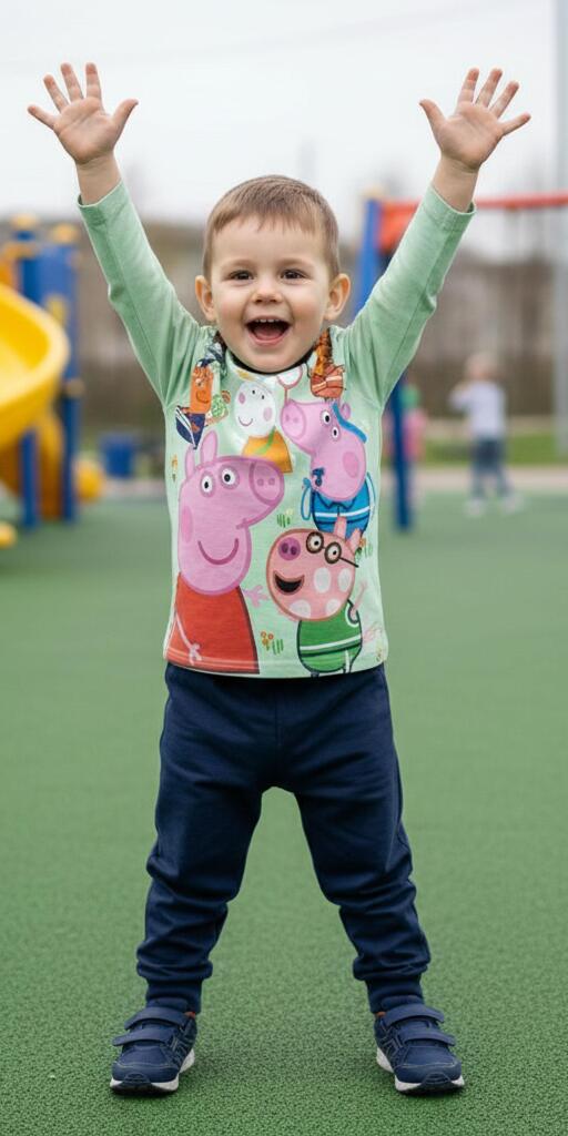 Комплект тънък 2 части (б/д) Пепа прасето в сиво