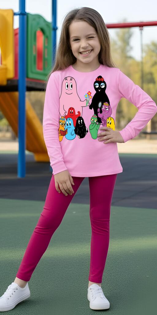 Комплект тънък 2 части (б/к) Барбароните в розово