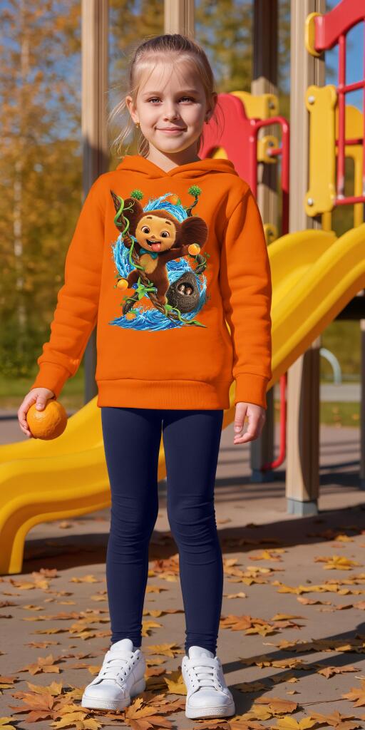 Комплект плътен 2 части (б.к./к.) Чебурашка в оранжево