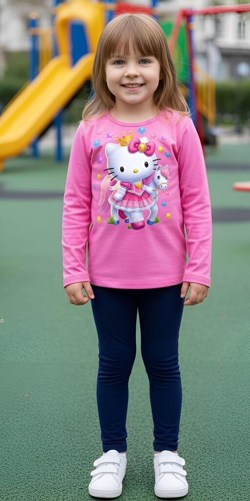 Комплект тънък 2 части (б/к) Хелоу Кити в розово