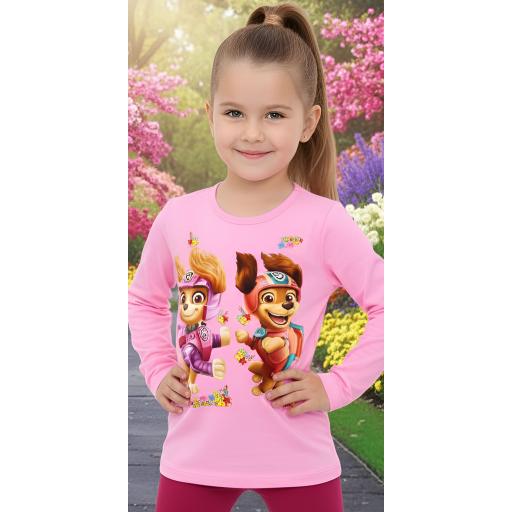 Блуза тънка Скай и Либърти от Пес Патрул в розово