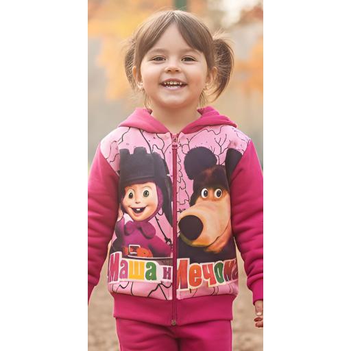 Суичър дебела вата Маша и Мечока в розово