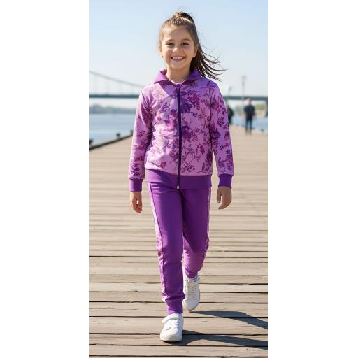 Комплект (с/д) на цветя 2 в светло и тъмно лила (любим к-кт)