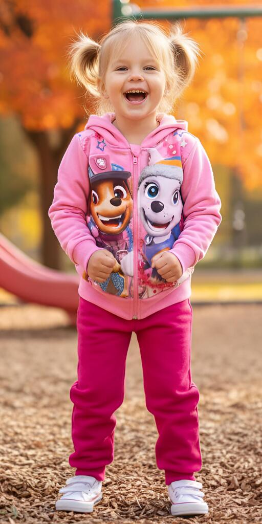 Комплект дебела вата 2 части (с/д) Пес Патрул в розово