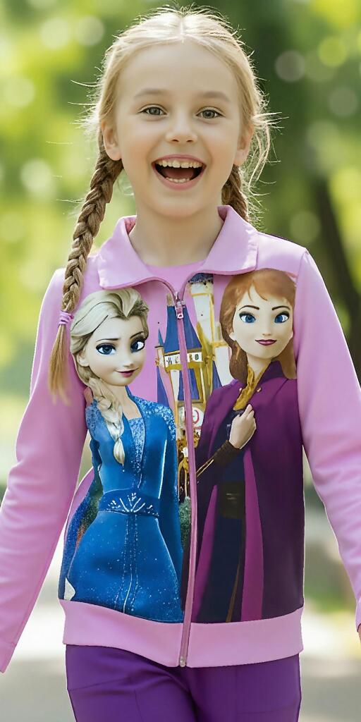 Суичър плътен Замръзналото кралство във виолетово