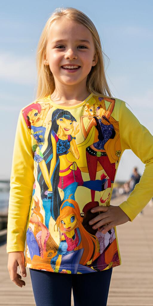 Блуза тънка Уинкс в жълто