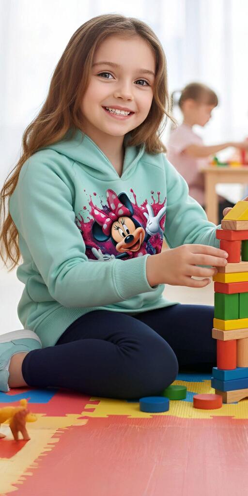 Комплект плътен 2 части (б.к/к) Мини Маус в синьо