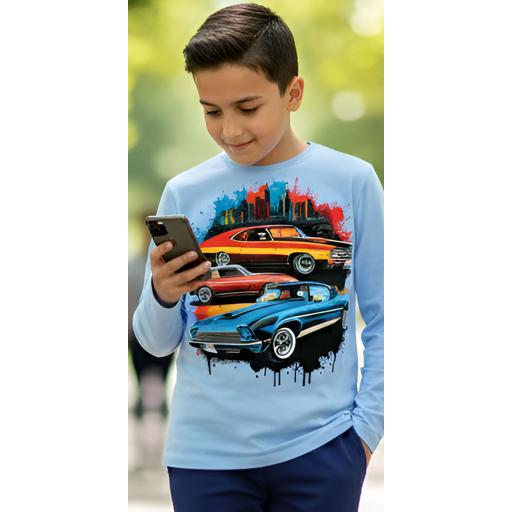 Блуза тънка Хот Уилс в синьо