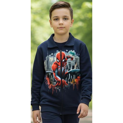 Суичър плътен Спайдърмен в тъмносиньо