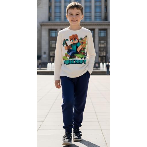 Комплект тънък 2 части (б/д) Майнкрафт в екрю