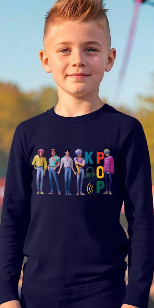 Блуза тънка Кей Поп в черно