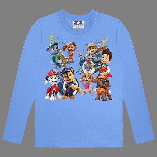 Весела детска блуза с музикален дизайн и кученца от Paw Patrol