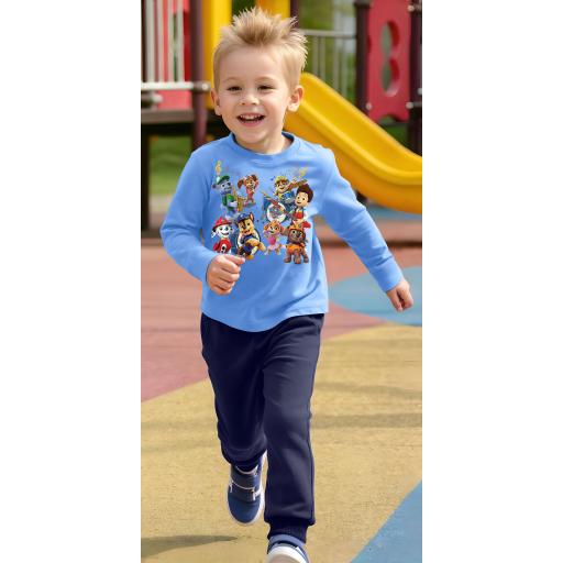 Комплект тънък 2 части (б/д) Пес Патрул музиканти в синьо