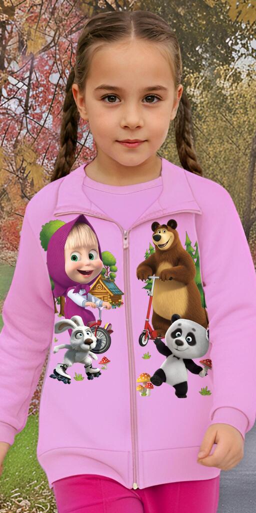 Детски суичър с любимите герои – Маша, мечока и приятелите им