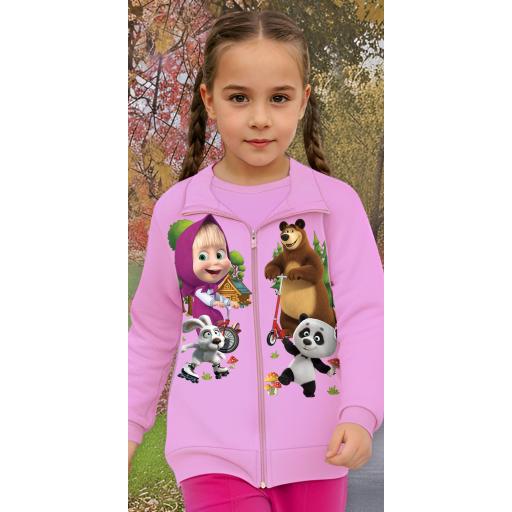 Детски суичър с любимите герои – Маша, мечока и приятелите им