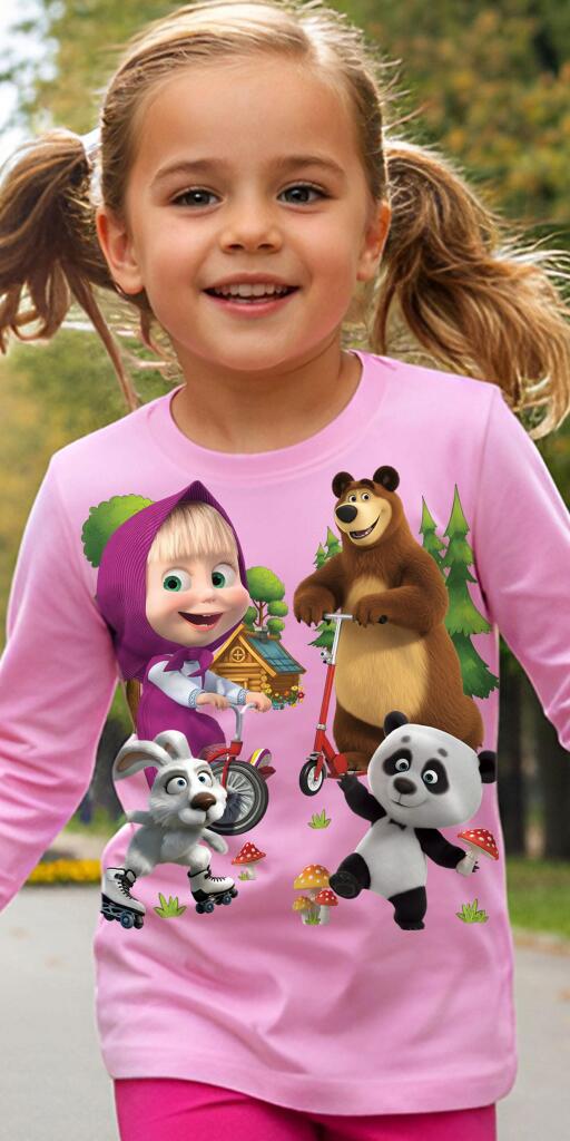 Лека и нежна блуза в розово с любим герой