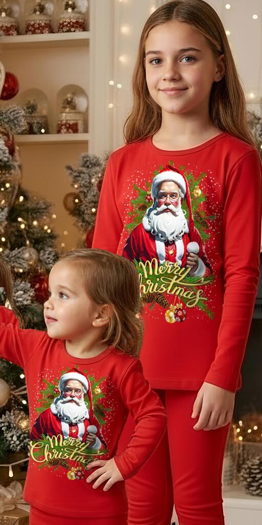 Блуза тънка с Дядо Коледа червено