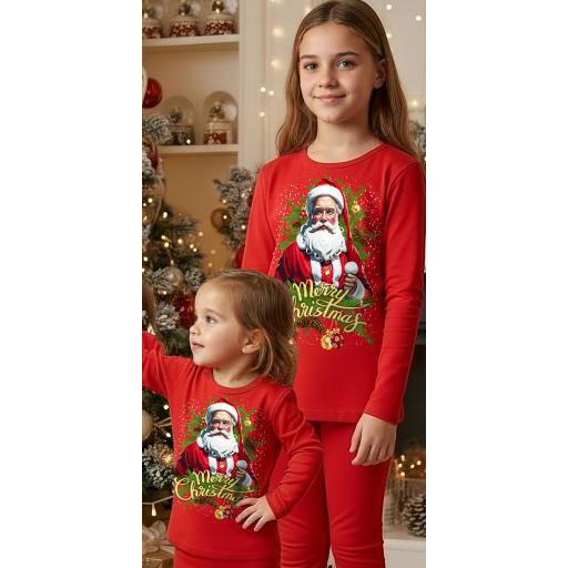Блуза тънка с Дядо Коледа червено