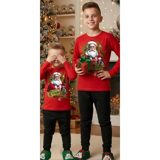 Комплект 2 части (б/д) Дядо Коледа в червено