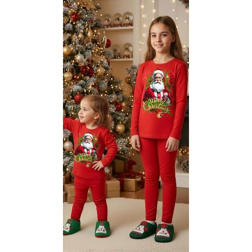 Комплект 2 части (б/к) Дядо Коледа в червено