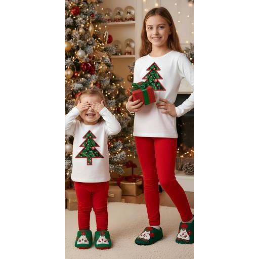 Комплект тънък 2 части (б/к) с елха в бяло