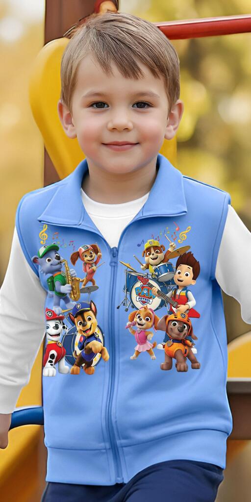 Елек плътен Пес Патрул музиканти в синьо