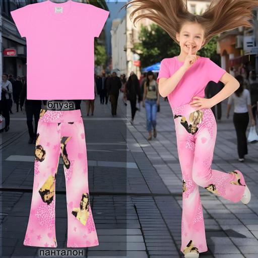 Комбинация 2 части (т/п) №23 в розово