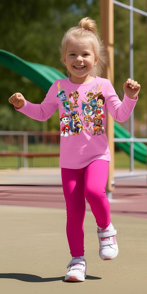 Комплект тънък 2 части (б/к) Пес Патрул музиканти в розово