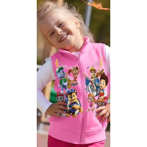 Модерен розов елек с героите от Paw Patrol