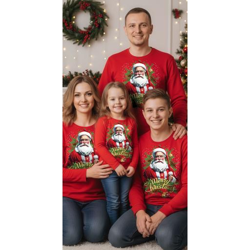Блуза тънка Дядо Коледа в червено