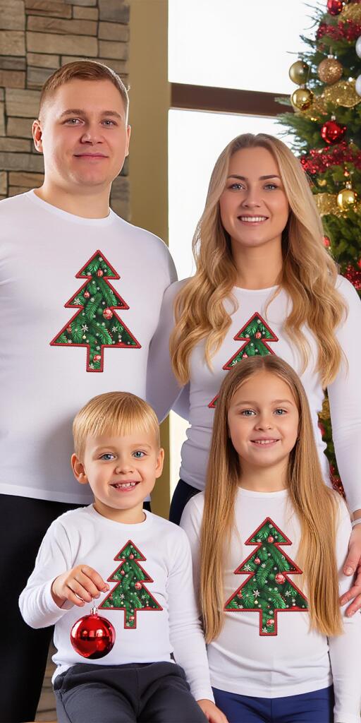 Блуза тънка коледна елха в бяло