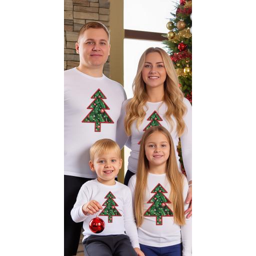 Блуза тънка коледна елха в бяло