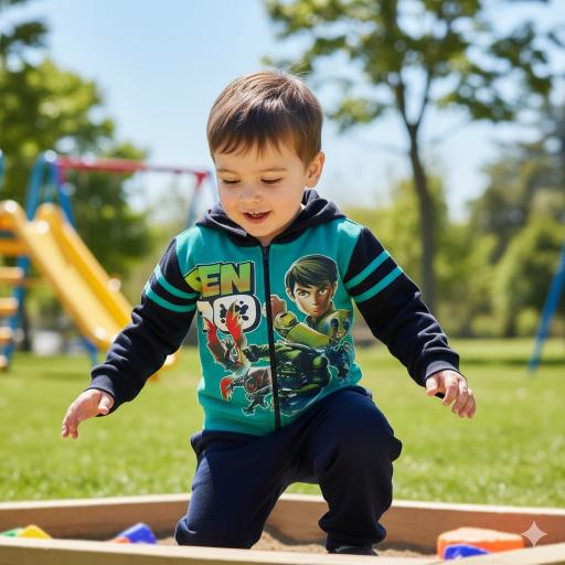 Комплект дебела вата 2 части (с/д) Майнкрафт в синьо