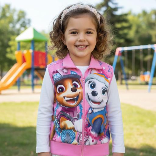 Елек дебела вата с Пес Патрул в розово