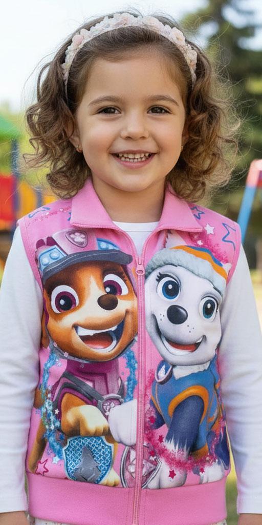 Елек дебела вата с Пес Патрул в розово