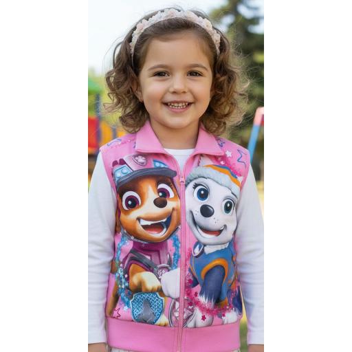 Елек дебела вата с Пес Патрул в розово