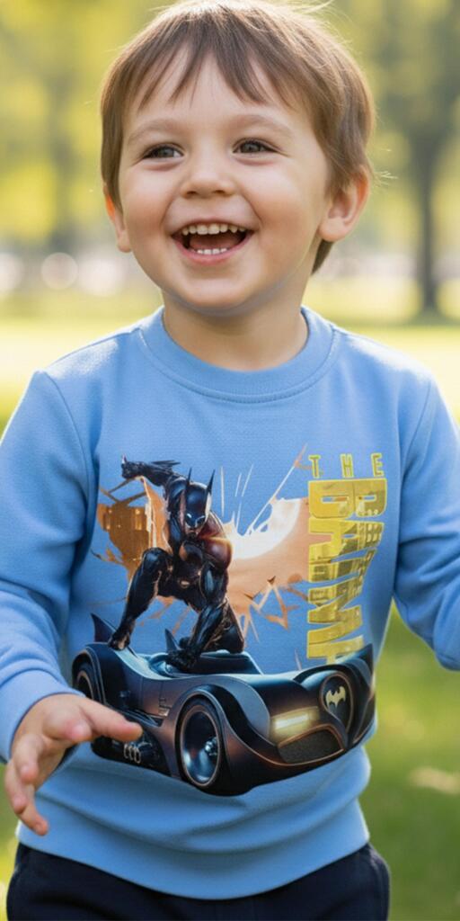 Блуза тънка Батман в синьо