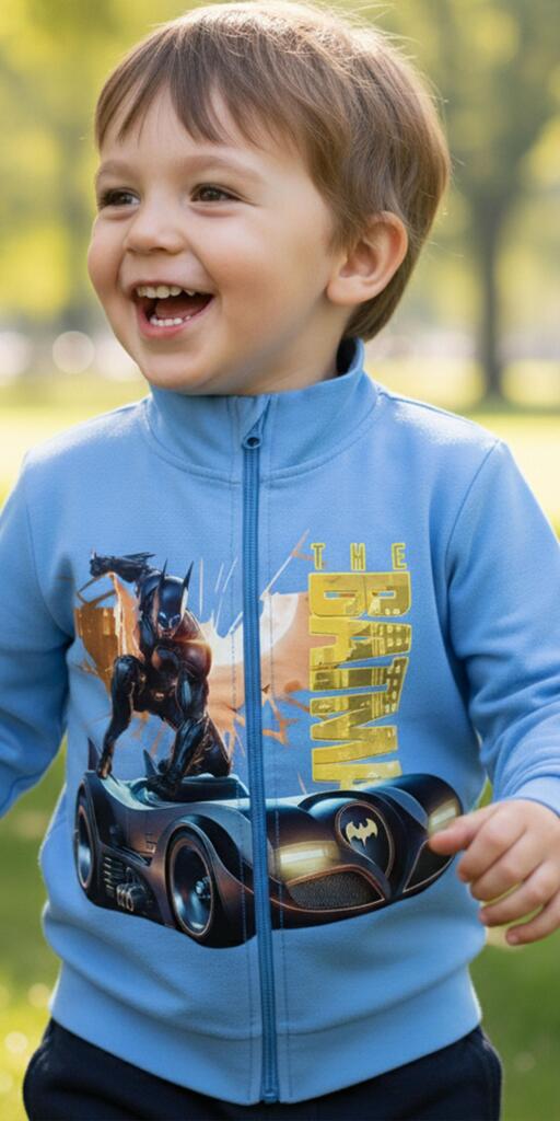 Суичър плътен с Батман в синьо