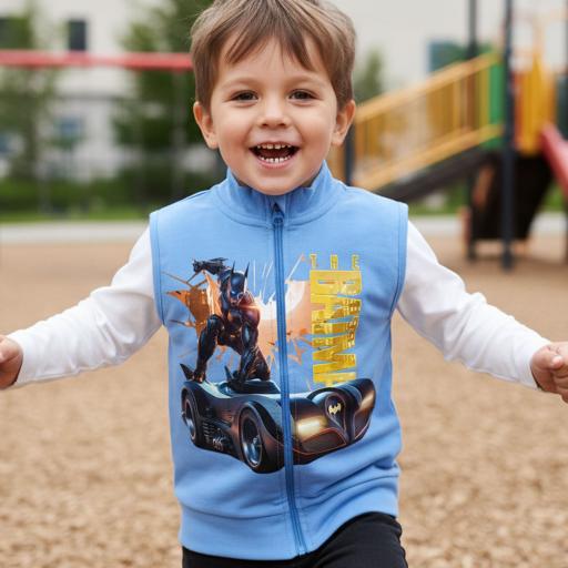 Детски елек Батман в тъмни тонове