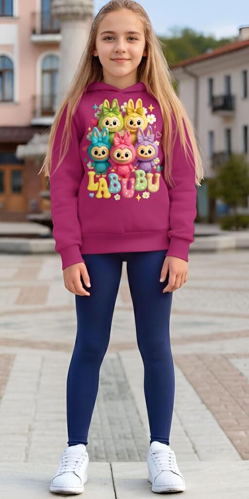 Комплект по-плътен 2 части (б.к./к.) Лабубу в циклама