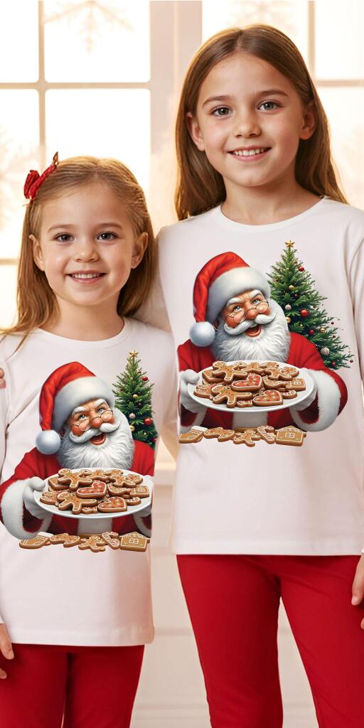 Блуза тънка Дядо Коледа с бисквитки