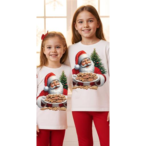 „Празнична детска блуза с Дядо Коледа, идеална за Коледа.“