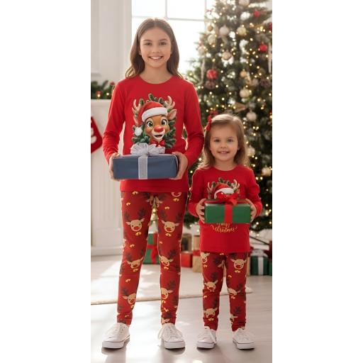 Комплект тънък 2 части (б/к.) Коледно еленче 6