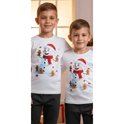 Блуза тънка Снежен човек с меденки