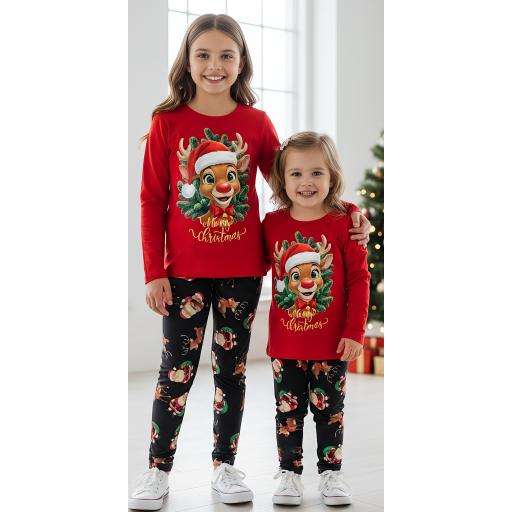 Комплект тънък 2 части (б/к.) Дядо Коледа и еленче 4