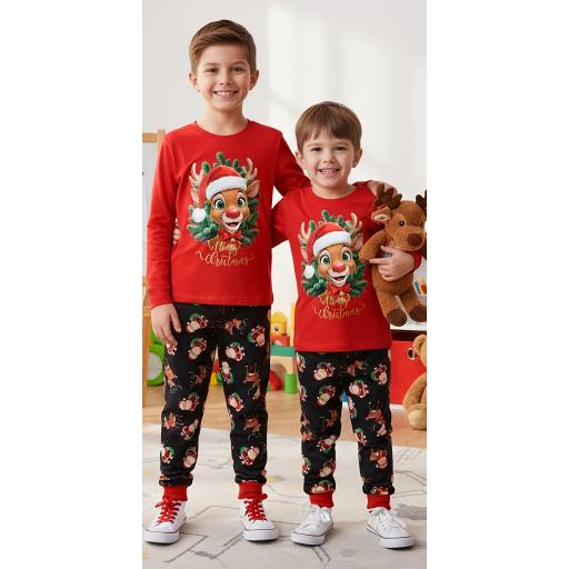 Комплект тънък 2 части (б/д.) Дядо Коледа и еленче 4