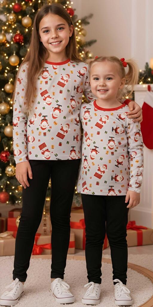 Комплект тънък 2 части (б/к) Дядо Коледа (диг. печат)