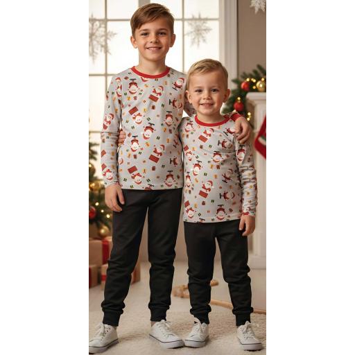 Комплект тънък 2 части (б/д) Дядо Коледа (диг. печат)