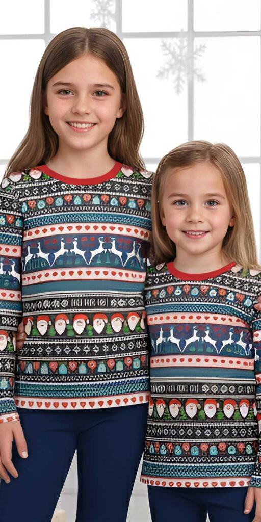 Блуза тънка райе с Коледни мотиви 1 (диг. печат)